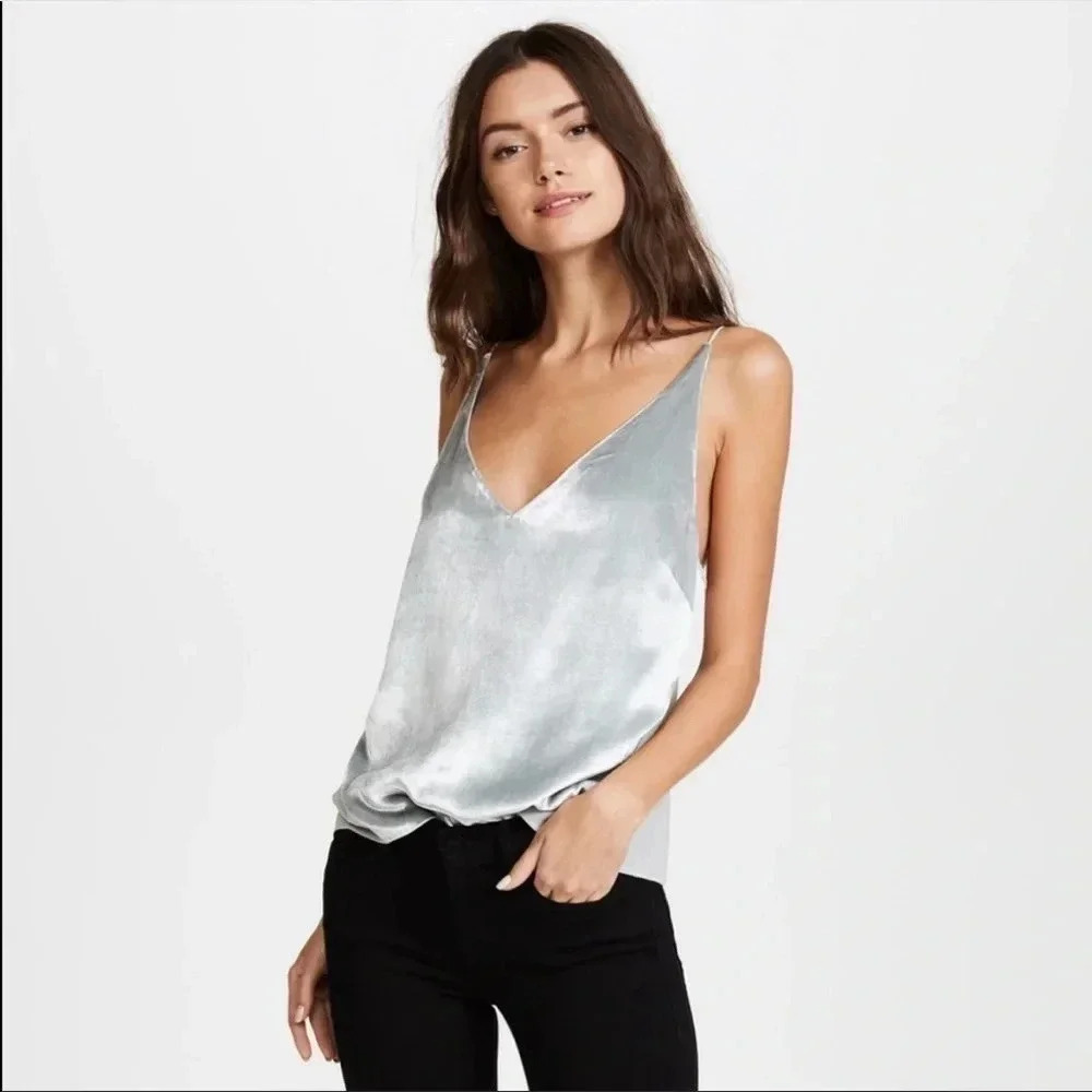 Jbrand velour silk top